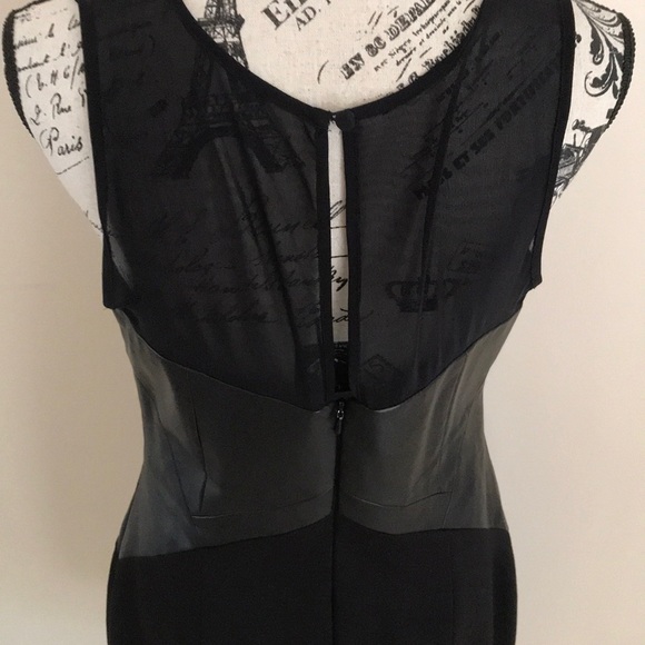 AIDAN MATTOX Sheer leather dress - Picture 3 of 5